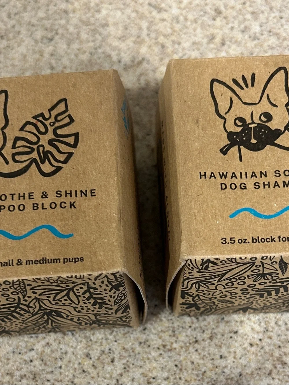 Sandy Frenchie soothe and shine Hawaiian shampoo block for dogs. Set of 2